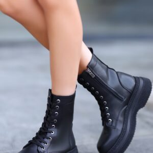 Alternative view of Roxan Siyah Cilt Bağcıklı Bot