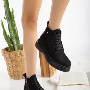 Alternative view of Jiwa Siyah Süet Bağcıklı Bot