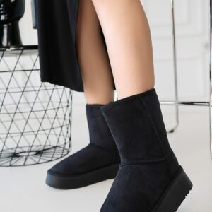 Sophia Siyah Süet Bot