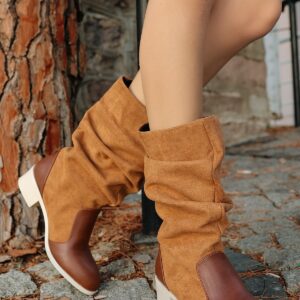 Alternative view of Jolin Taba Cilt Süet Detaylı Çizme