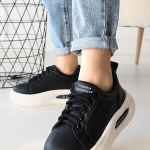 Alternative view of Chris Siyah Cilt Bağcıklı Spor Ayakkabı