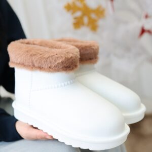 Alternative view of Mordi Beyaz Oval Burunlu Su Geçirmez İçi Kürklü  Bot