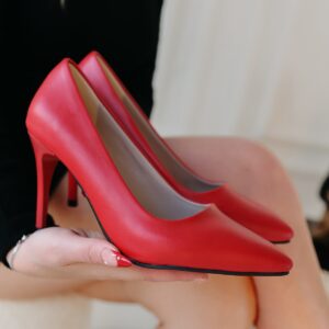 Jilya Kırmızı Cilt Stiletto Ayakkabı