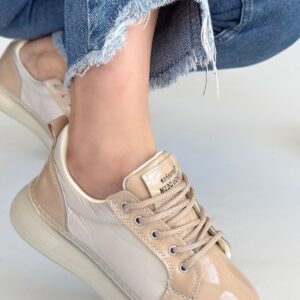 Piona Bej Rugan Bağcıklı Spor Ayakkabı