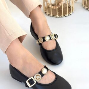 Alternative view of Atnis Siyah Cilt Babet Ayakkabı