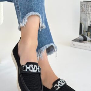 Wata Siyah Triko Babet Ayakkabı