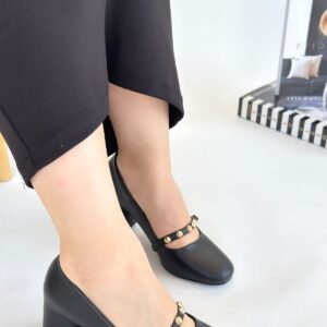 Alternative view of Tino Siyah Cilt Topuklu Ayakkabı