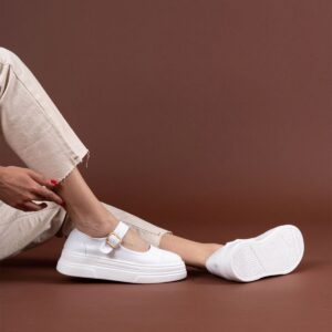 Alternative view of Lunni Beyaz Keten Spor Ayakkabı