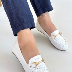 Rain Beyaz Cilt Babet Ayakkabı