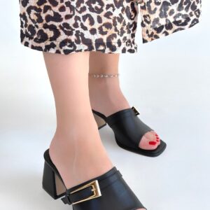 Alternative view of Ziva Siyah Cilt Topuklu Terlik