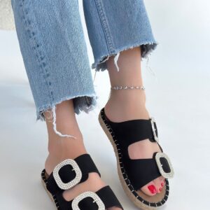 Alternative view of Hertas Siyah Nubuk Tokalı Terlik