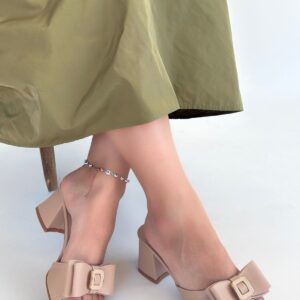 Veor Nude Cilt Topuklu Terlik