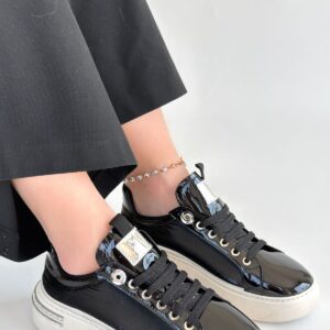 Hley Siyah Rugan Paraşüt Detaylı Bağcıklı Spor Ayakkabı