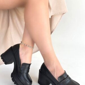 Alternative view of Janes Siyah Cilt Dolgu Topuk Ayakkabı