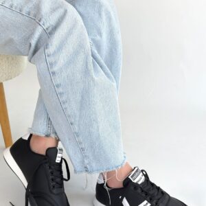 Alternative view of Jowen Siyah Cilt Beyaz Detaylı Bağcıklı Spor Ayakkabı