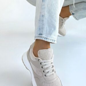 Alternative view of Slar Bej Cilt Bağcıklı Spor Ayakkabı