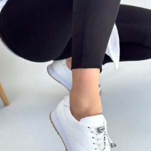 Alternative view of Finna Beyaz Cilt Bağcıklı Spor Ayakkabı