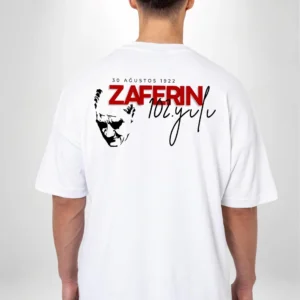 Alternative view of 30 Ağustos Baskılı T-shirt - Beyaz