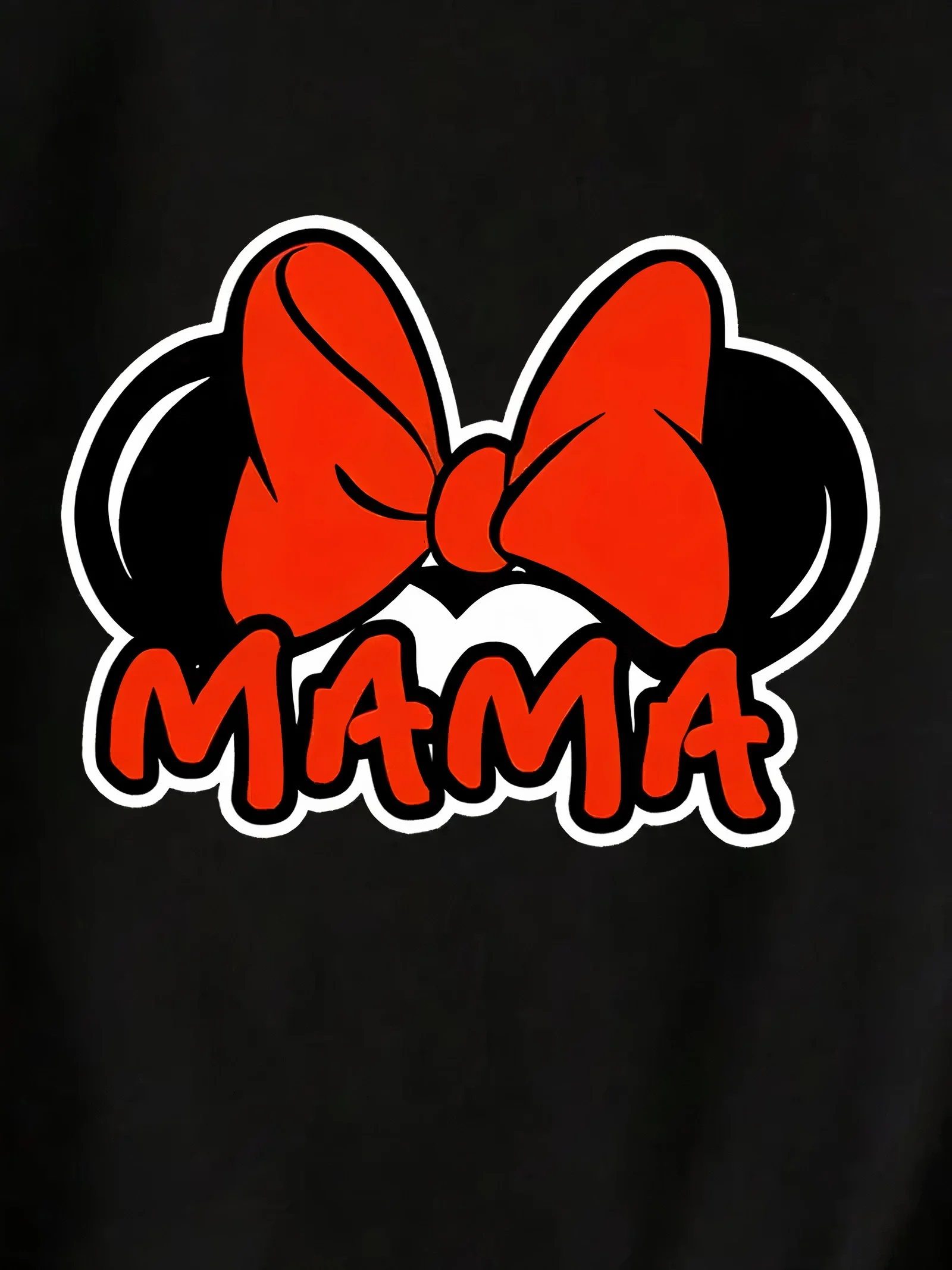 Anneler Günü Baskılı T-shirt - Siyah - Görsel 2