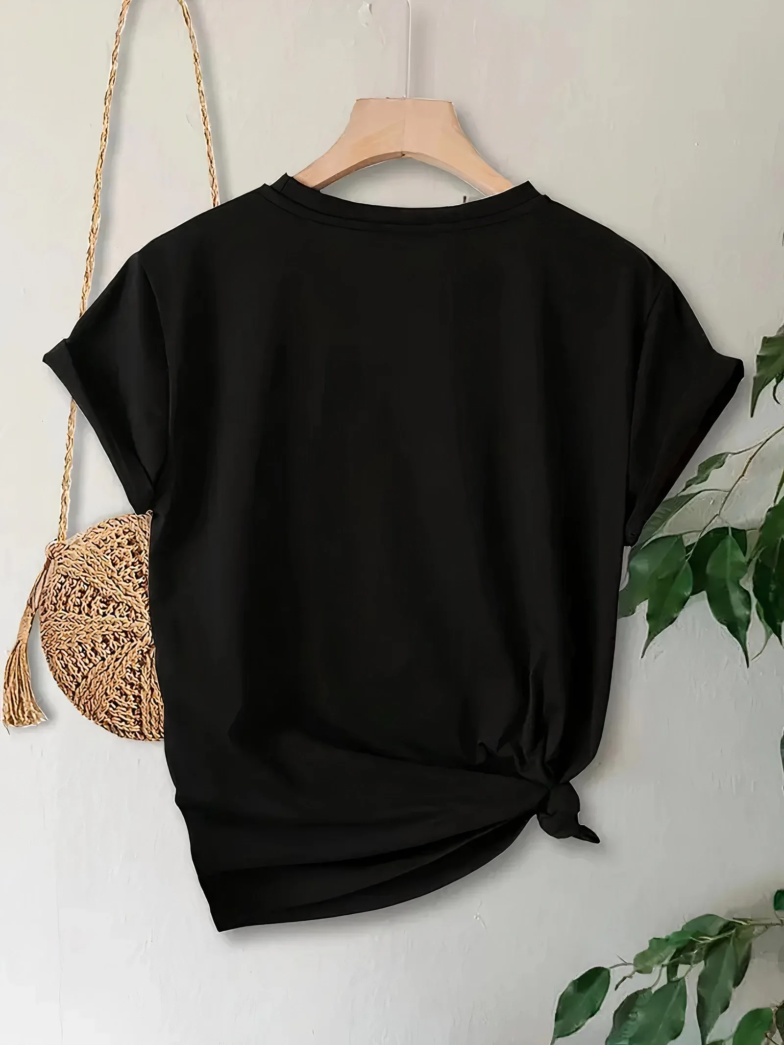 Anneler Günü Baskılı T-shirt - Siyah - Görsel 3