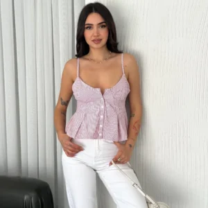 Alternative view of Askılı Dekolte deraylı crop - Kırmızı