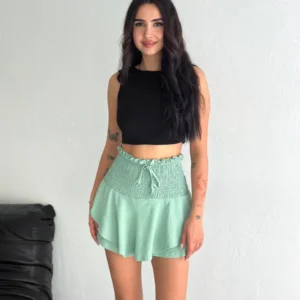 Ayrobin Şortlu Etek - Su Yeşili
