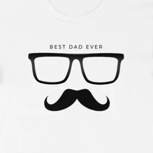 Alternative view of Babalar Günü Baskılı T-shirt - Beyaz