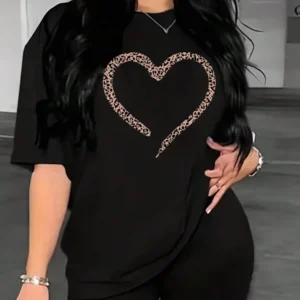 Baskılı Kadın T-shirt - Siyah