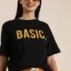Baskılı Kadın T-shirt - Siyah