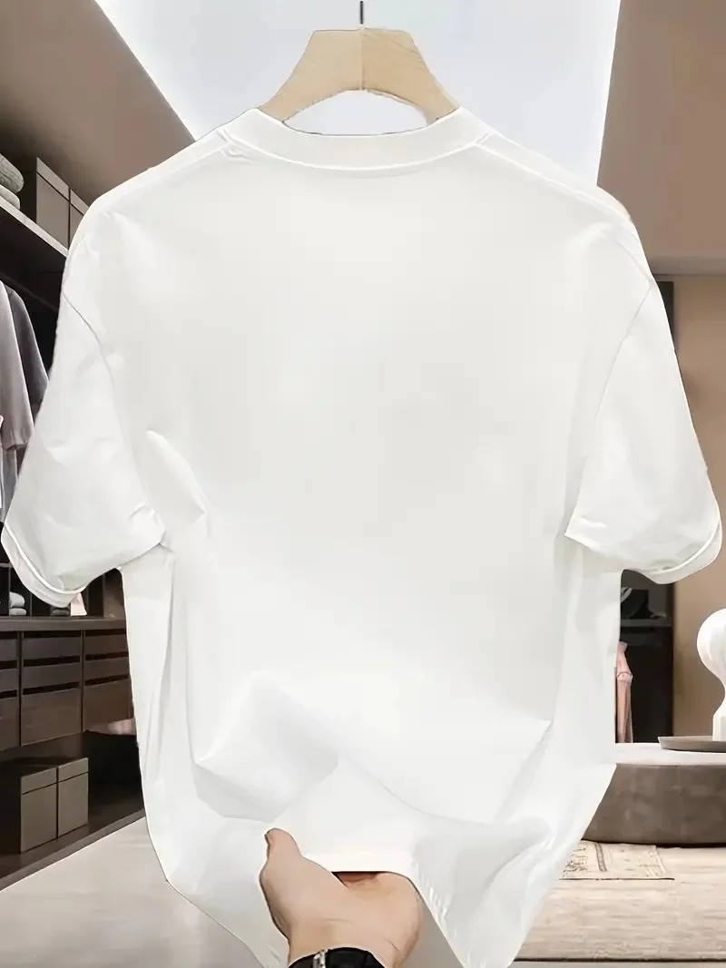 20/1 Penye Compack Özgür kuşlar Baskılı Oversize Bisiklet Yaka T-shirt - Beyaz - Görsel 4