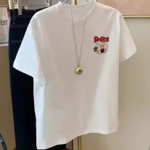 Alternative view of Erkek Oversize Tişörtü  Popeye the Sailor Retro Vintage Ispanak | Hediye olarak idealdir, farklı boyutları mevcuttur. - Beyaz