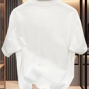 Alternative view of AICG Ön Arka Baskılı Bisiklet Yaka Kadın Oversize Bisiklet Yaka T-shirt - Beyaz