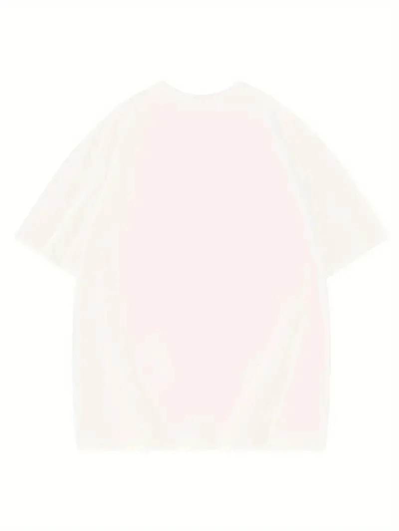 Thousand Ön Arka Baskılı Oversize Bisiklet Yaka T-shirt - Beyaz - Görsel 3