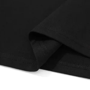 Alternative view of 20/1 Penye Compack Sarj %1 Baskılı Oversize Bisiklet Yaka Kısa Kol Yazlık T-shirt - Siyah