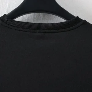 Alternative view of LB Ön Arka Baskılı Oversize Bisiklet Yaka Yazlık T-shirt - Siyah