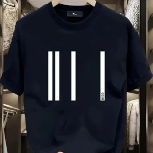 AICG Ön Arka Baskılı Bisiklet Yaka Kadın Oversize Bisiklet Yaka T-shirt - Siyah