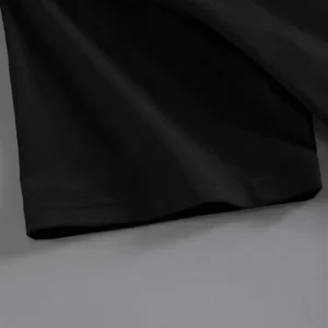 Alternative view of 20/1 Penye Compack Baskılı Oversize Kahve Desenli Kadın Kısa Kol Yazlık T-shirt - Siyah