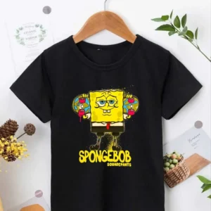 Alternative view of Bisiklet Yaka Kısa Kol Çocuk Baskılı T-Shirt - Siyah