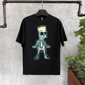 Alternative view of Bisiklet Yaka Kısa Kol Çocuk Baskılı T-Shirt - Siyah