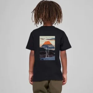 Alternative view of Çocuk Unisex Baskılı T-Shirt - Siyah