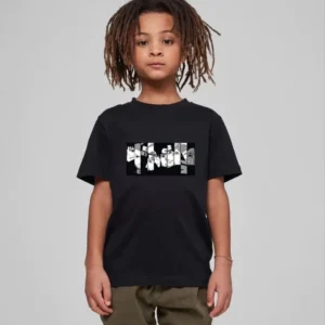 Çocuk Unisex Baskılı T-Shirt - Siyah