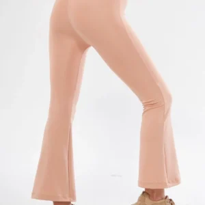 Alternative view of Dalgıç Yüksel Bel İspanyol Paça Tayt - Bej