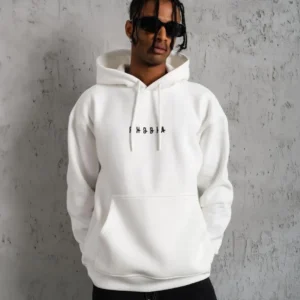 Alternative view of Erkek Astronot Baskılı Kapüşonlu Sweat - Beyaz