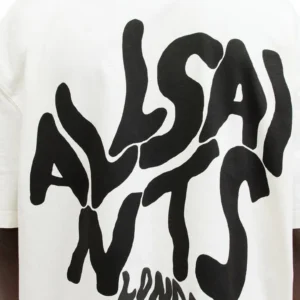 Alternative view of Erkek Baskılı Oversize T-shirt - Beyaz