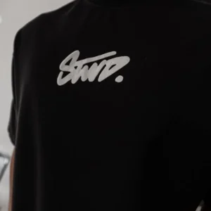 Erkek Baskılı Oversize T-shirt - Siyah