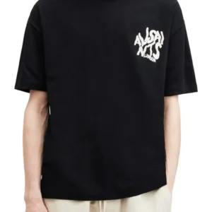 Erkek Baskılı Oversize T-shirt - Siyah