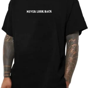 Alternative view of Erkek Bisiklet Yaka Kısa Kol Baskılı T-shirt - Siyah