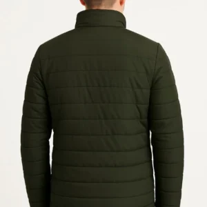 Alternative view of Erkek Bomber Mont Ceket – Su İtici Kumaş, Kapitone Astarlı, Fermuarlı, Kışlık - Haki