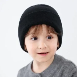 Erkek Çocuk Katlamalı Basic Bere - Siyah