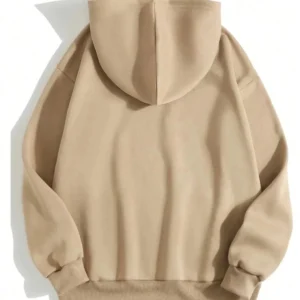 Alternative view of Erkek Düz Kapüşonlu Sweat - Bej